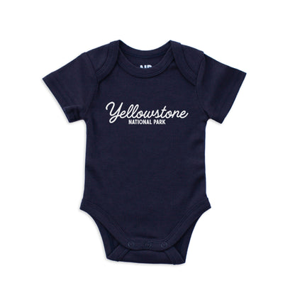 Yellowstone National Park Cursive Onesie