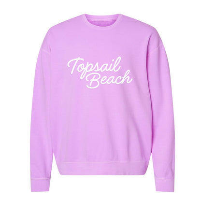 Topsail Beach Cursive Washed Sweatshirt