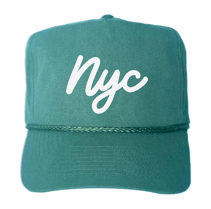 NYC Cursive Canvas Trucker