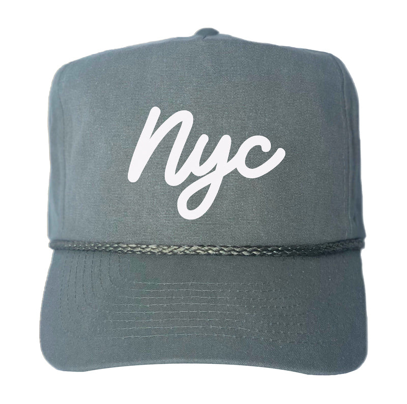 NYC Cursive Canvas Trucker