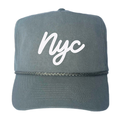NYC Cursive Canvas Trucker