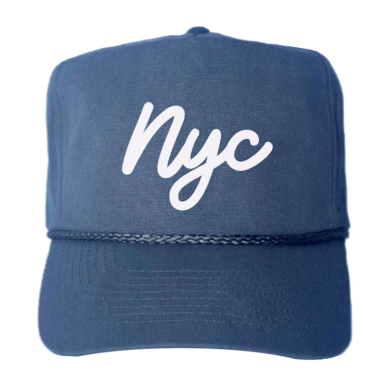 NYC Cursive Canvas Trucker