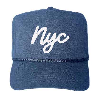 NYC Cursive Canvas Trucker