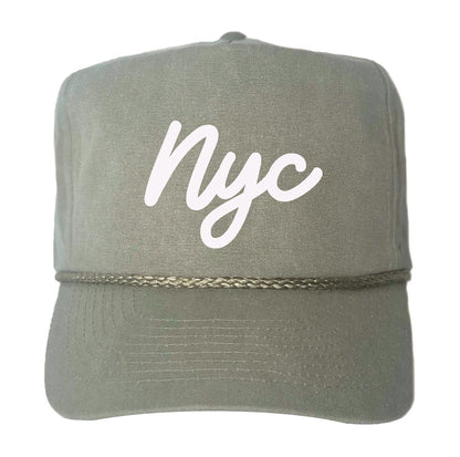 NYC Cursive Canvas Trucker