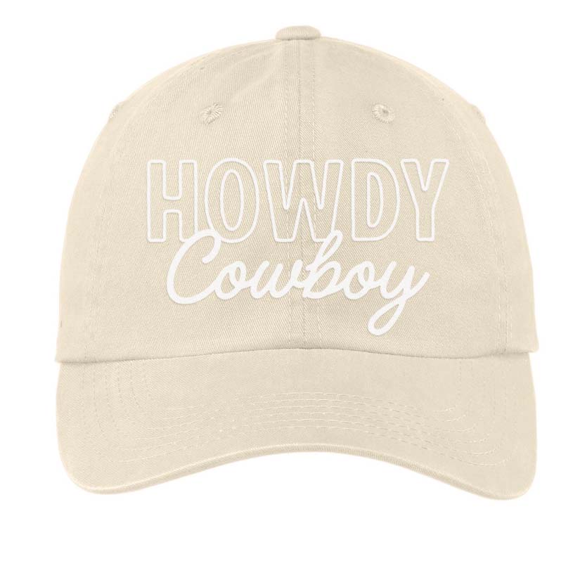 Howdy Cowboy Stacked Baseball Cap