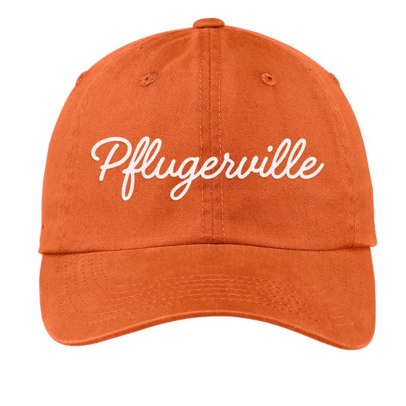 Pflugerville Cursive Baseball Cap