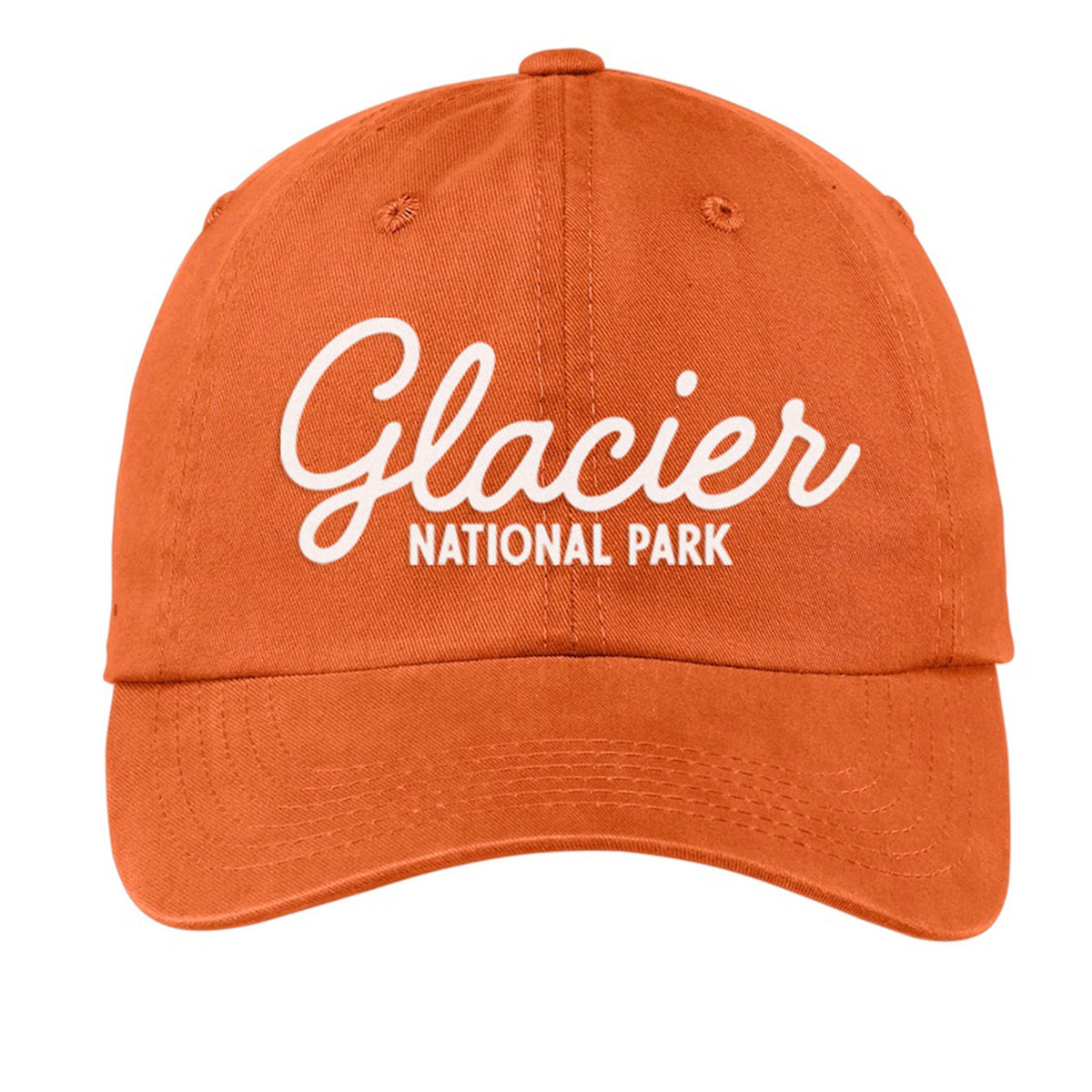 Glacier National Park Cursive Baseball Cap