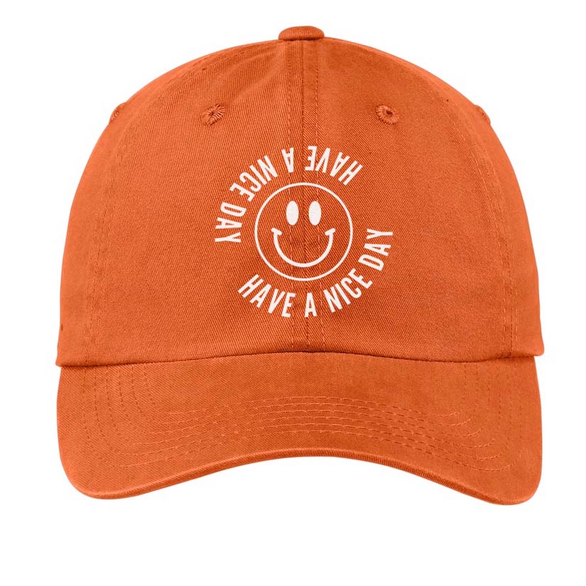 帽子 everyone og logo daily cap Smiley Face Have a Nice Day Adjustable Baseball Cap | Frankie Jean