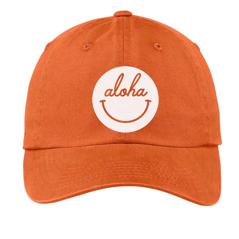 Aloha Cursive Smile Baseball Cap
