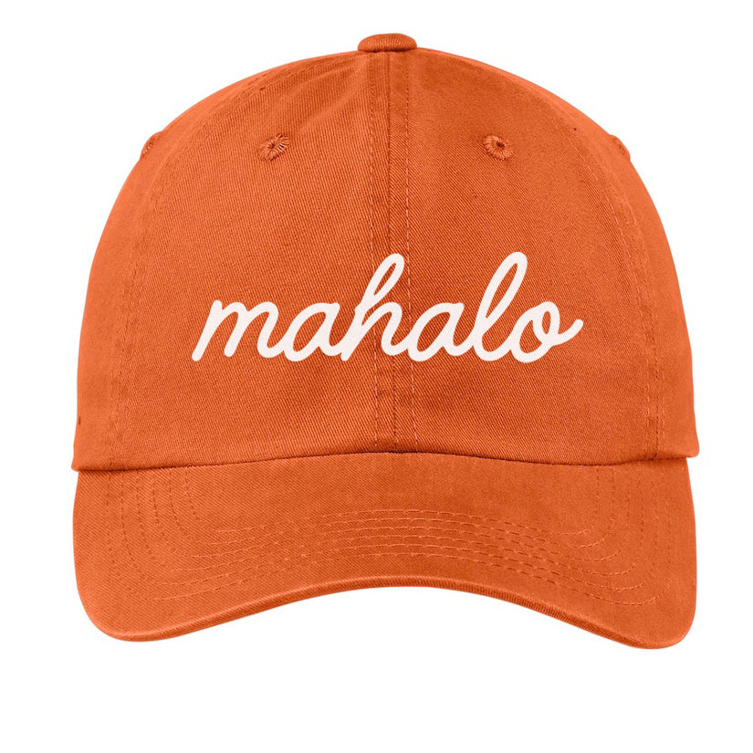 Mahalo Cursive Baseball Cap