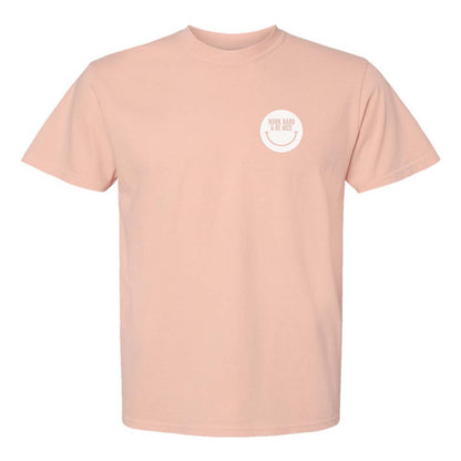 Work Hard & Be Nice Smile Washed Tee