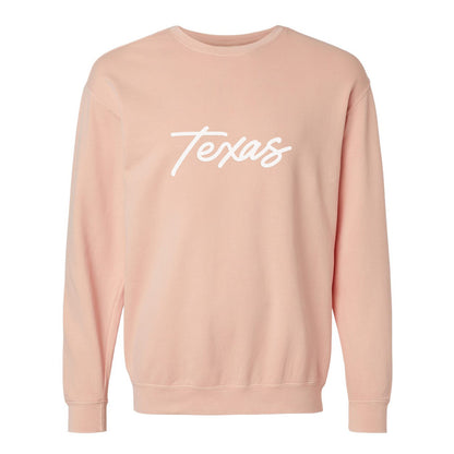 Texas Cursive Washed Sweatshirt