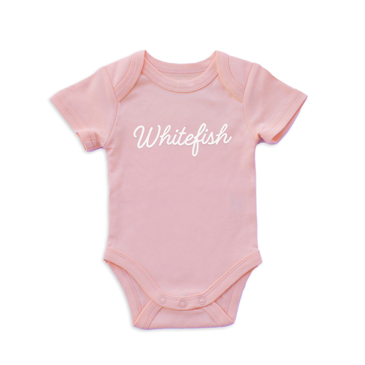 Whitefish Cursive Onesie