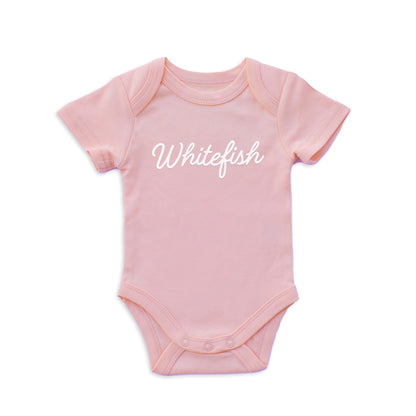 Whitefish Cursive Onesie