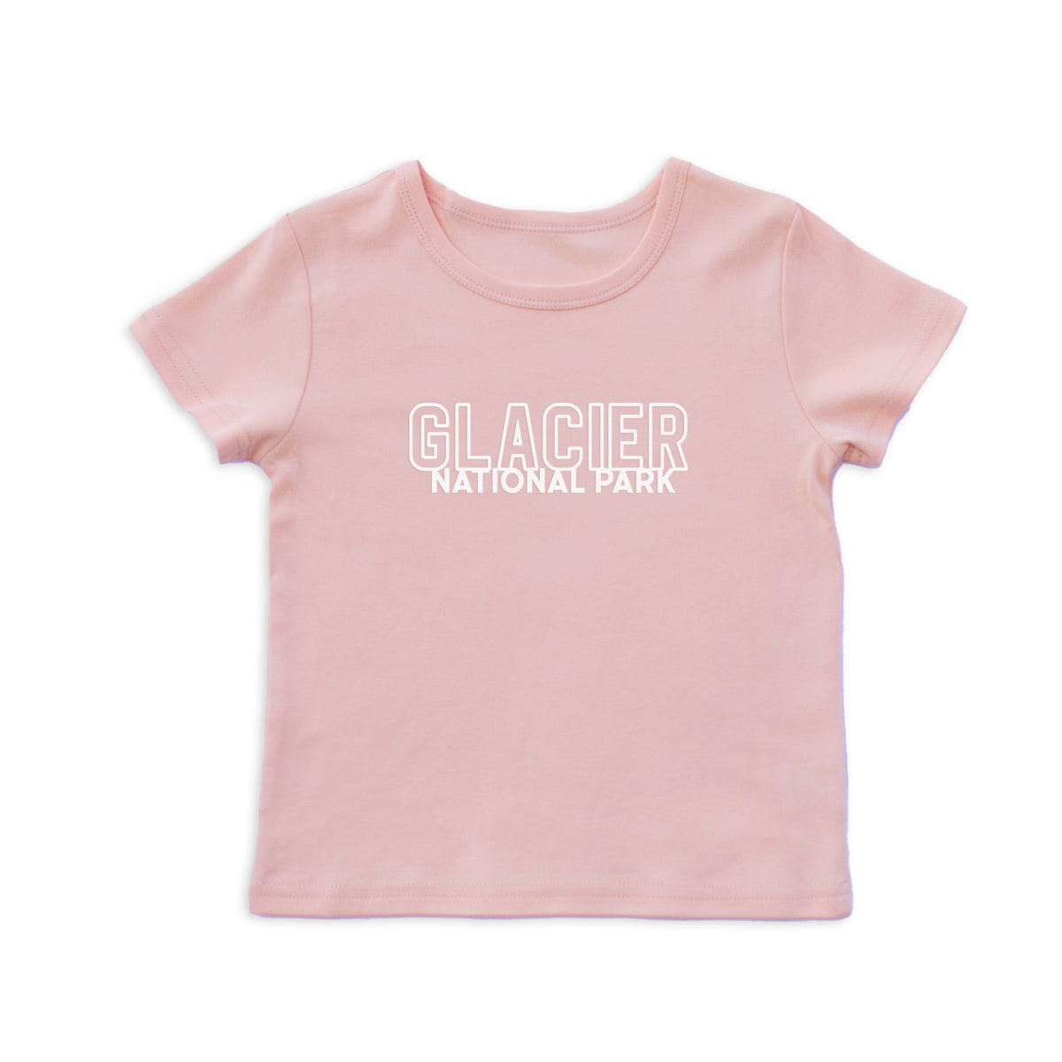 Glacier National Park Outline Kids Tee