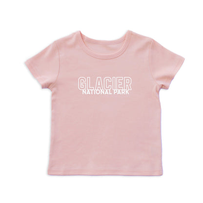Glacier National Park Outline Kids Tee