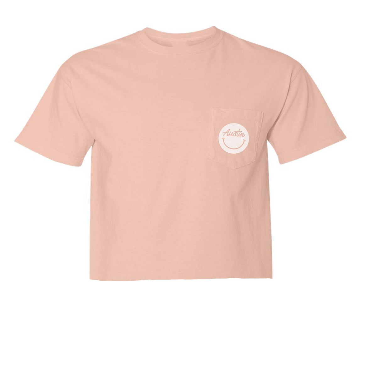 Austin Cursive Smile Pocket Tee