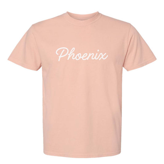 Phoenix Cursive Washed Tee - Large Design