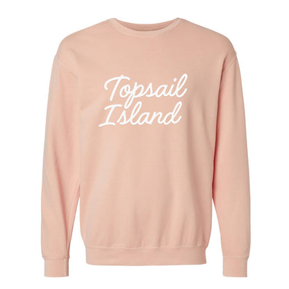 Topsail Island Cursive Washed Sweatshirt