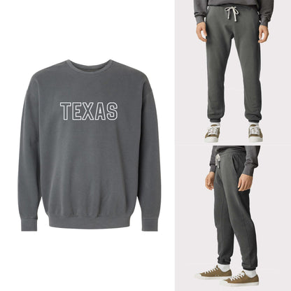 Texas Outline Washed Sweatshirt