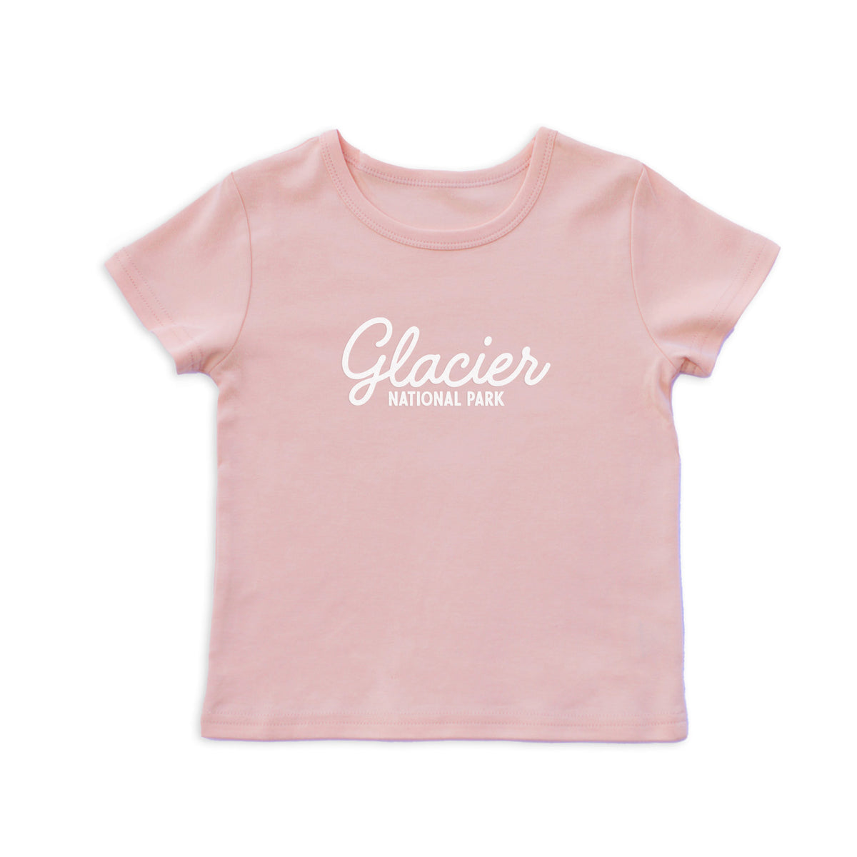 Glacier National Park Cursive Kids Tee