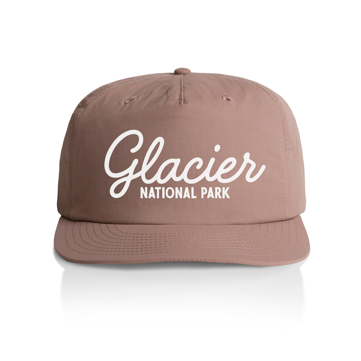 Glacier National Park Cursive Nylon Snapback