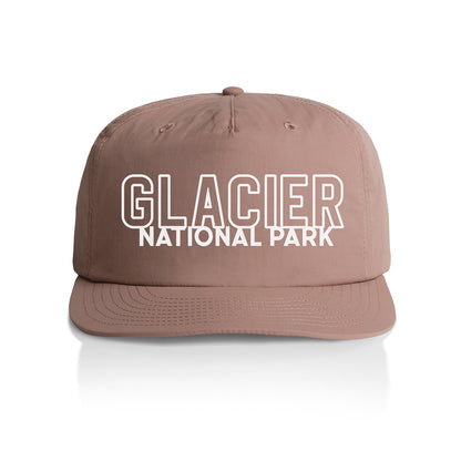 Glacier National Park Outline Nylon Snapback