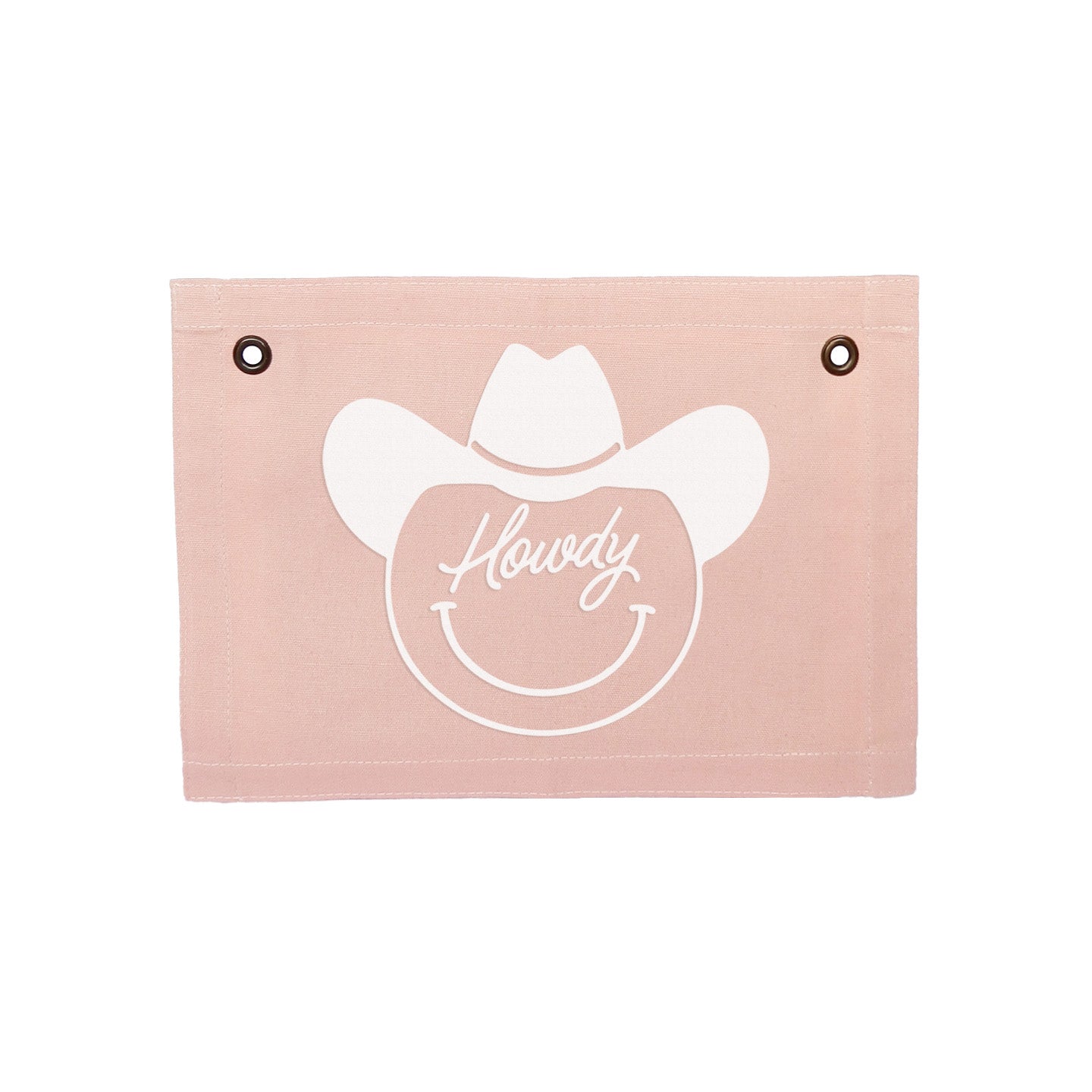 Howdy Cowboy Small Canvas Flag