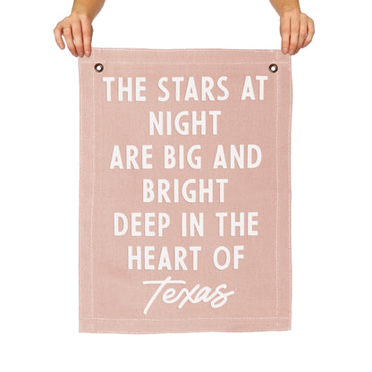 Deep In The Heart of Texas Large Canvas Flag