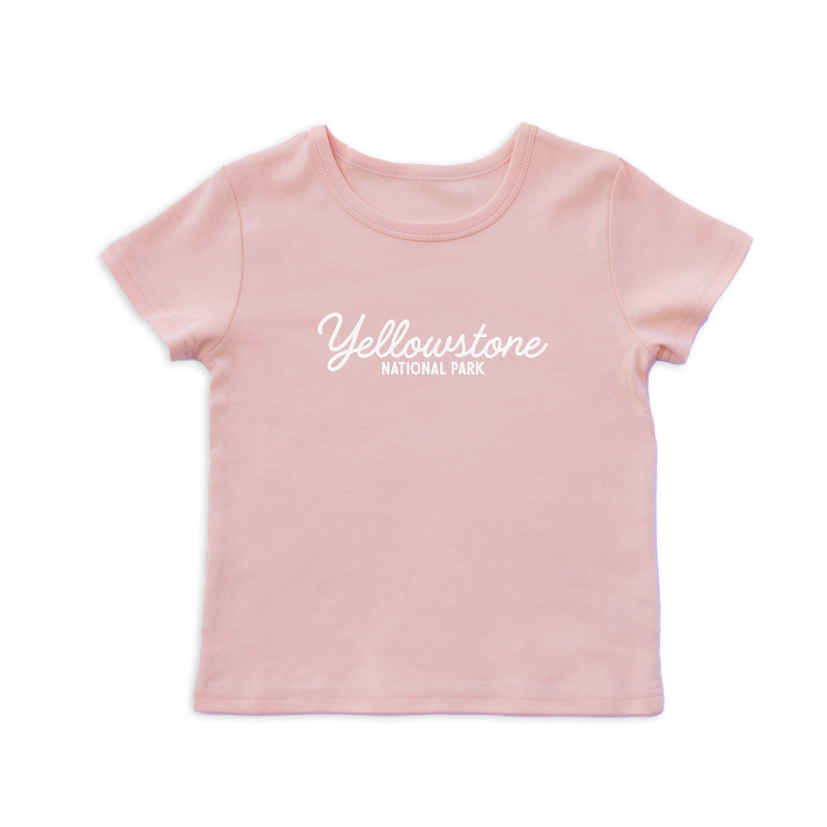 Yellowstone National Park Cursive Kids Tee