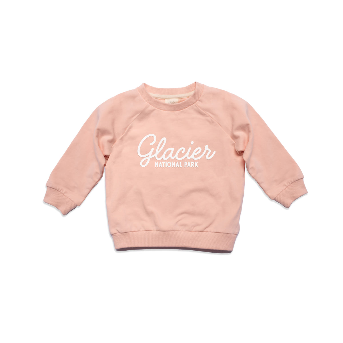 Glacier National Park Cursive Kids Sweatshirt