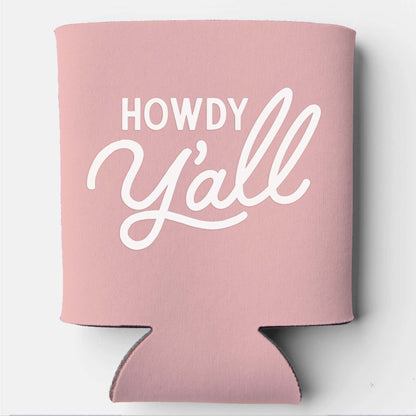 Howdy Y'all Cursive Koozie