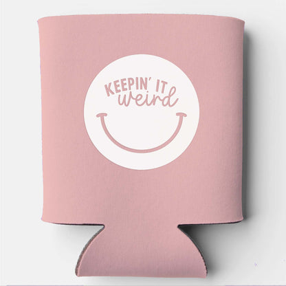 Keepin' It Weird Smile Koozie