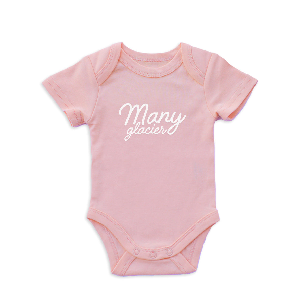 Many Glacier Cursive Onesie