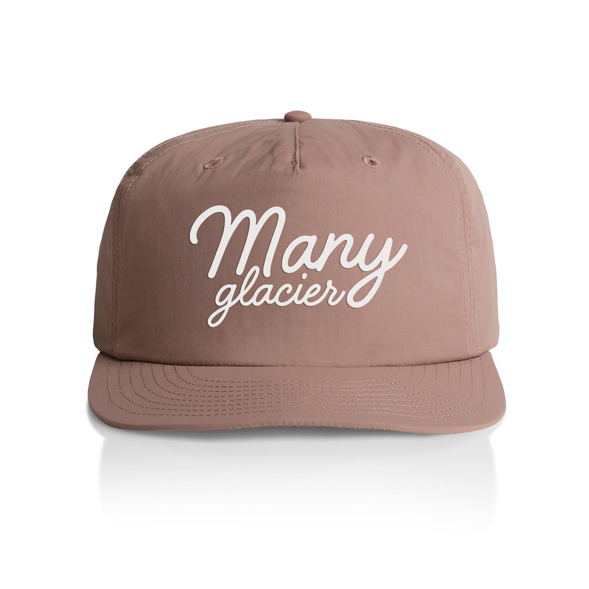 Many Glacier Cursive Nylon Snapback