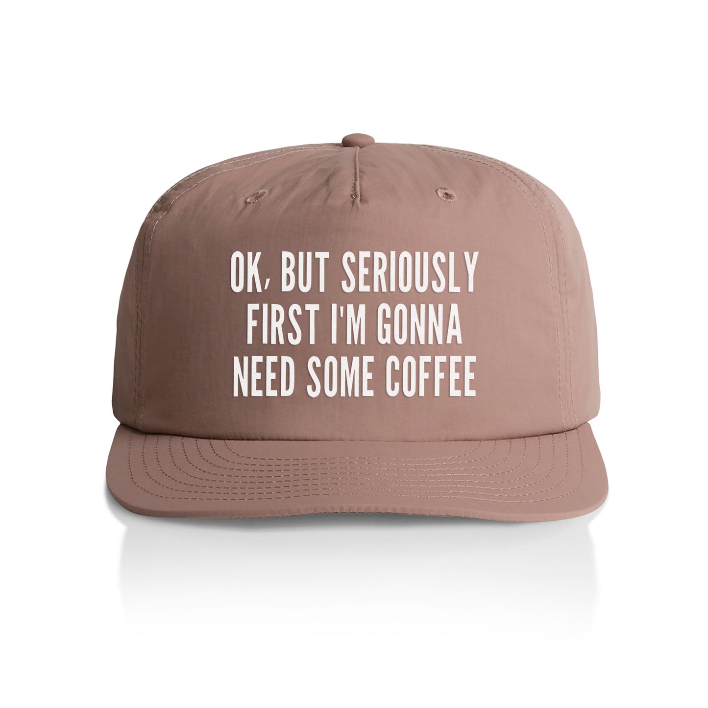 Ok But First Coffee Nylon Snapback
