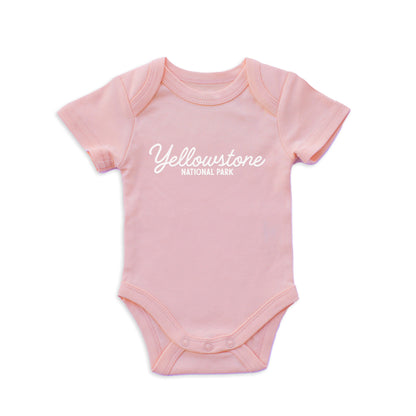 Yellowstone National Park Cursive Onesie