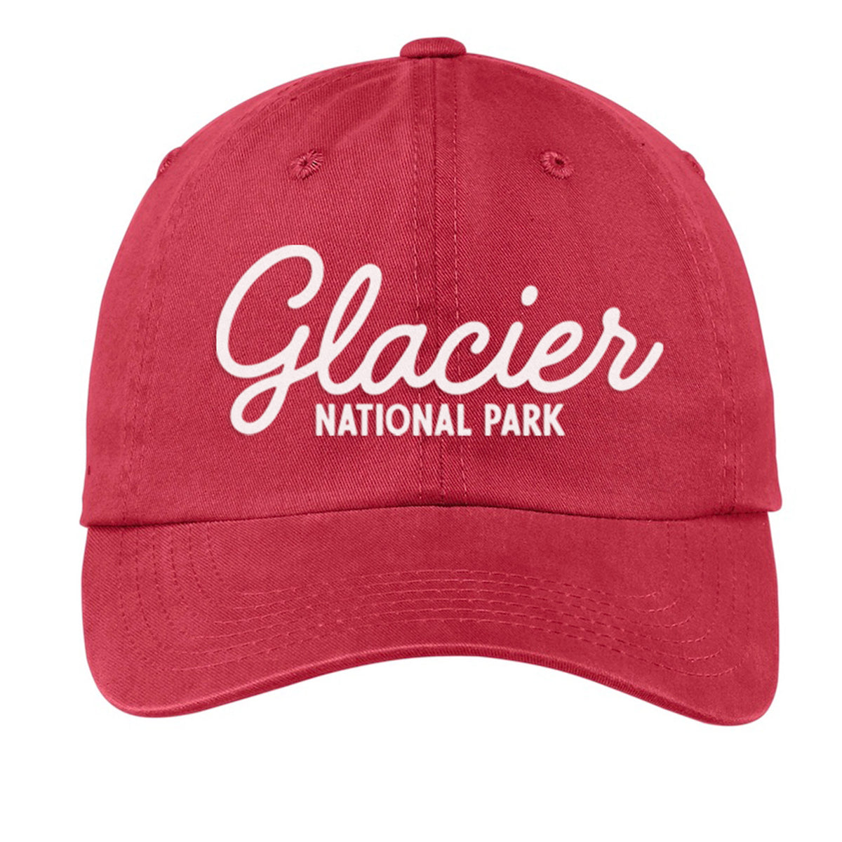 Glacier National Park Cursive Baseball Cap