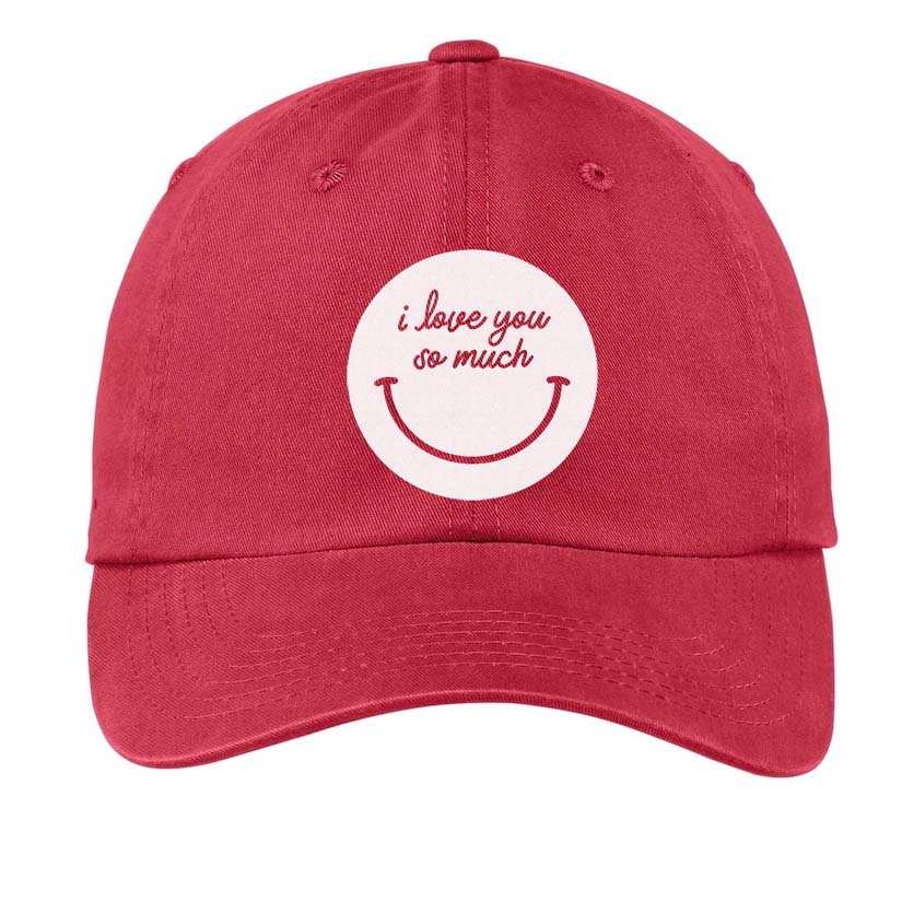 i love you so much Smile Baseball Cap