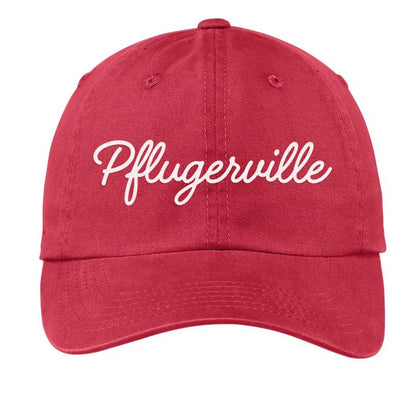 Pflugerville Cursive Baseball Cap