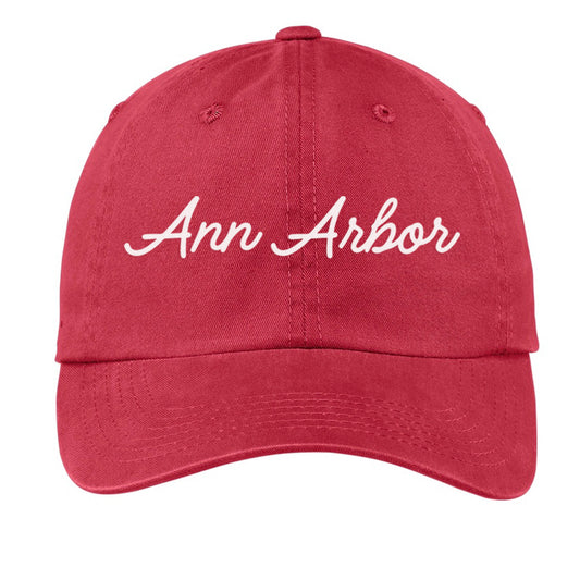 Ann Arbor Cursive Baseball Cap