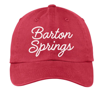 Barton Springs Cursive Baseball Cap
