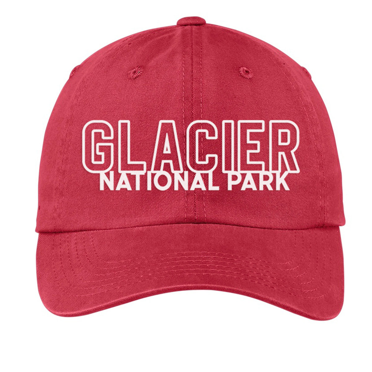 Glacier National Park Outline Baseball Cap