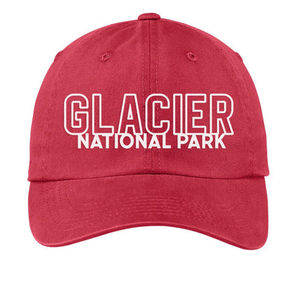Glacier National Park Outline Baseball Cap