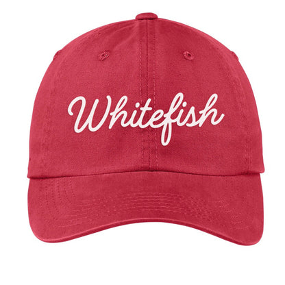 Whitefish Cursive Baseball Cap
