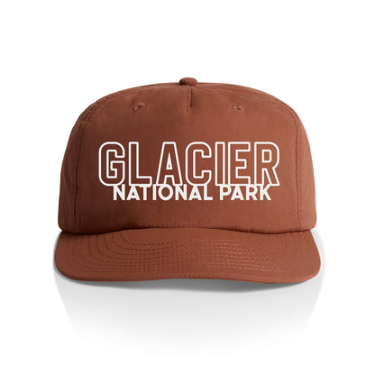 Glacier National Park Outline Nylon Snapback