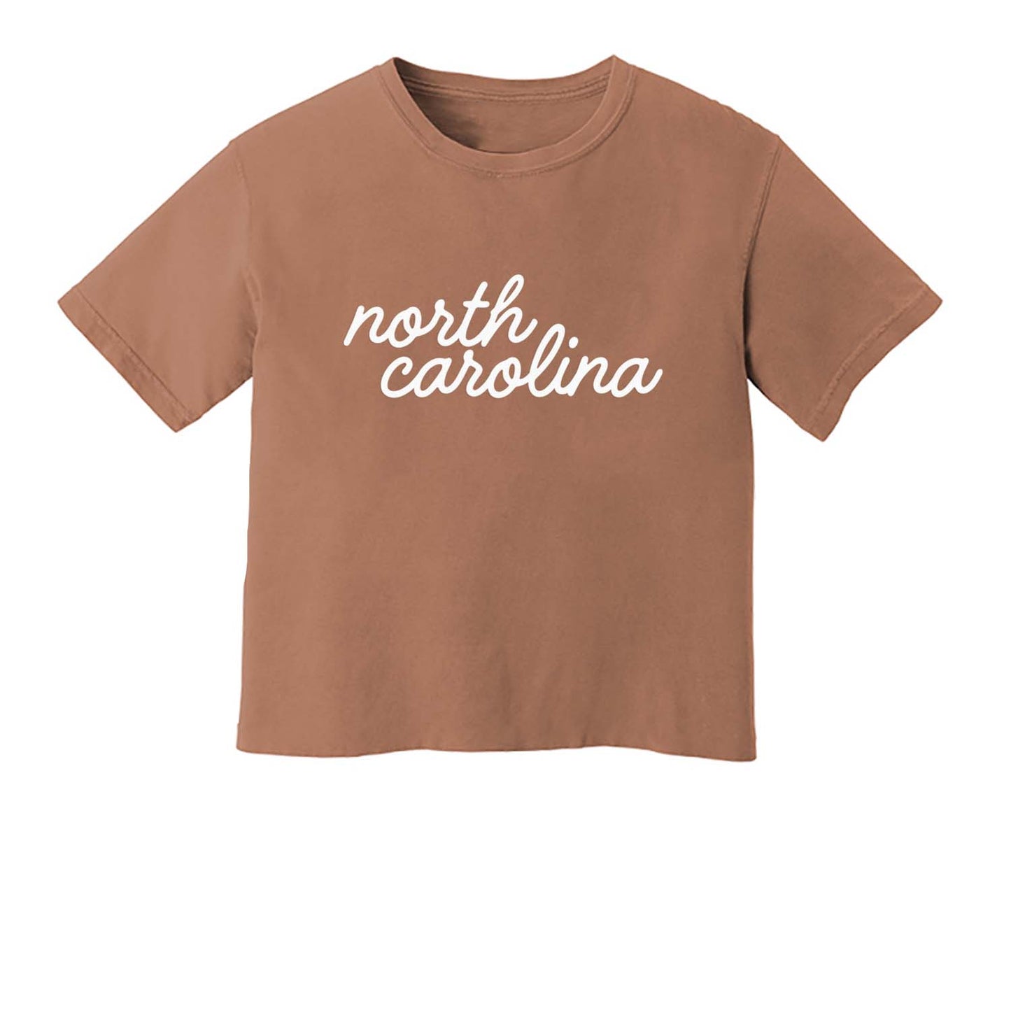 North Carolina Cursive Washed Crop Tee