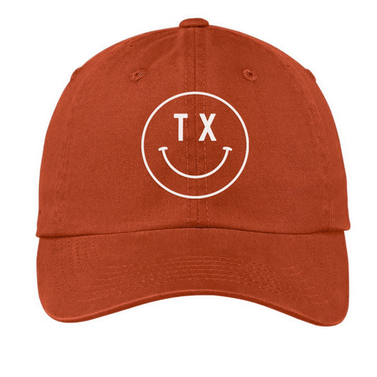 TX Smiley Face Baseball Cap - Texas