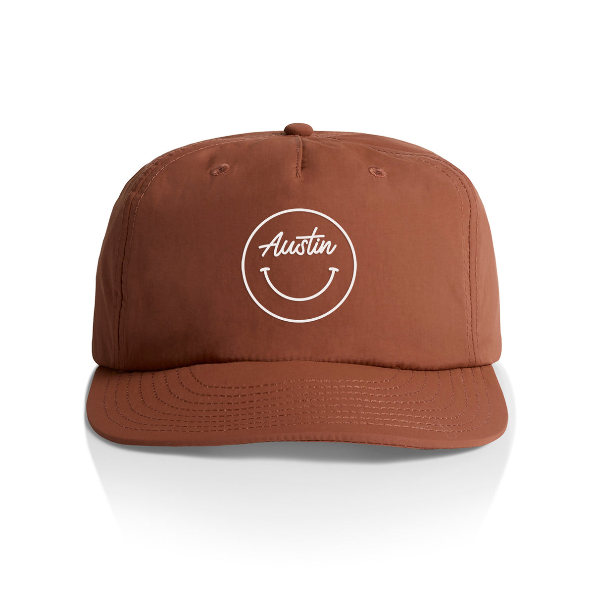 Austin Cursive Smile Outline Nylon Snapback