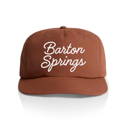 Barton Springs Cursive Nylon Snapback